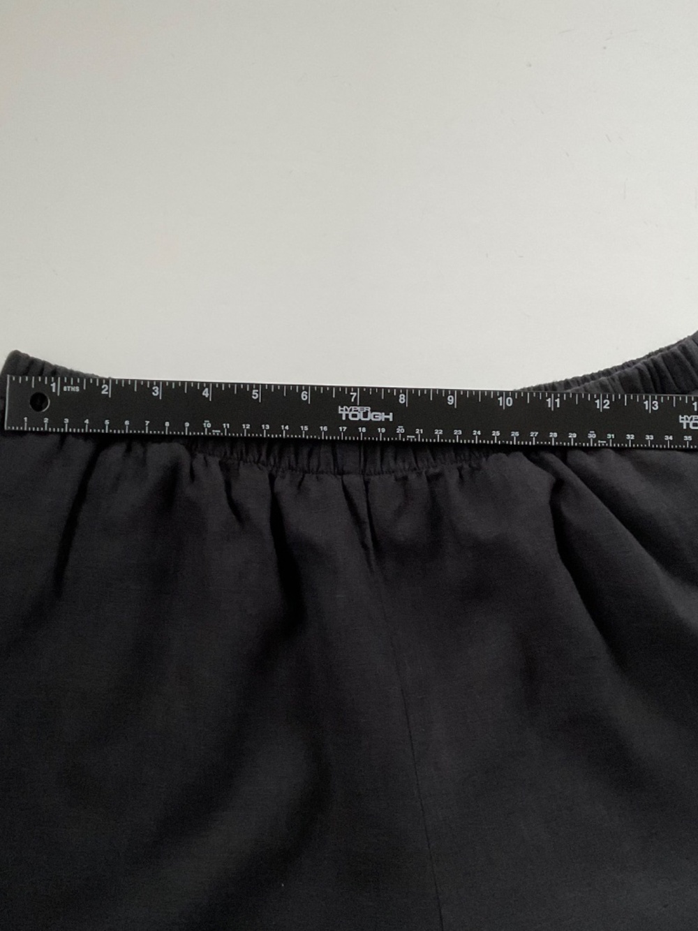 FLAX 100% Linen Wide Leg Pants Sz M Black Lagenlook Boho Pull On Closet Staple - Picture 3 of 10